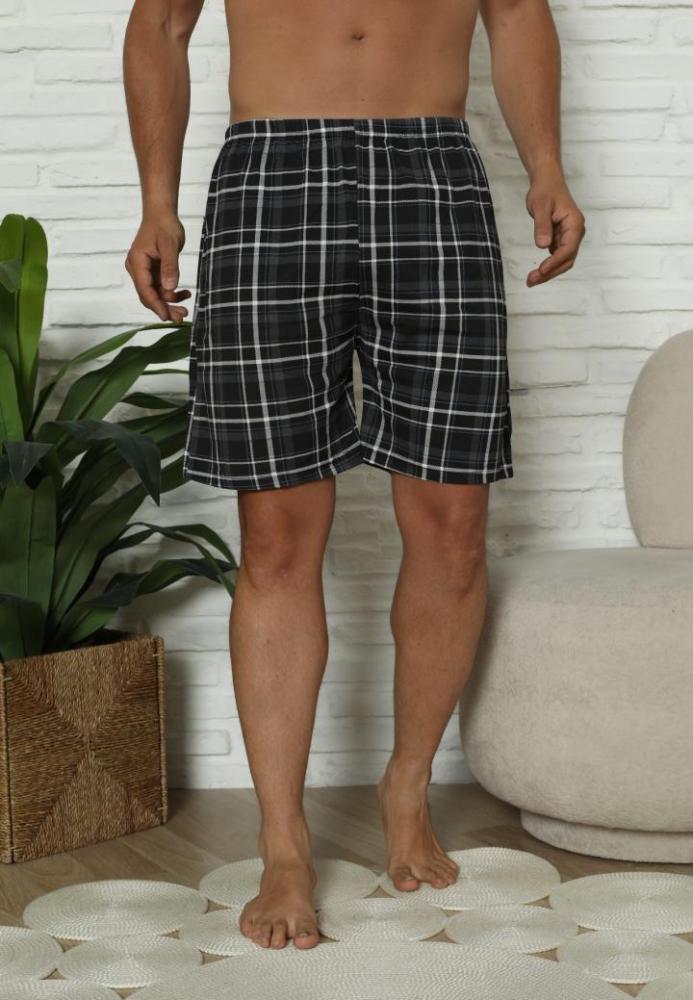 Short de pijama bărbați carouri, bumbac, Engros
